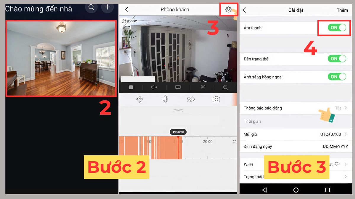 Truy cập vào Cài đặt và bật Âm thanh