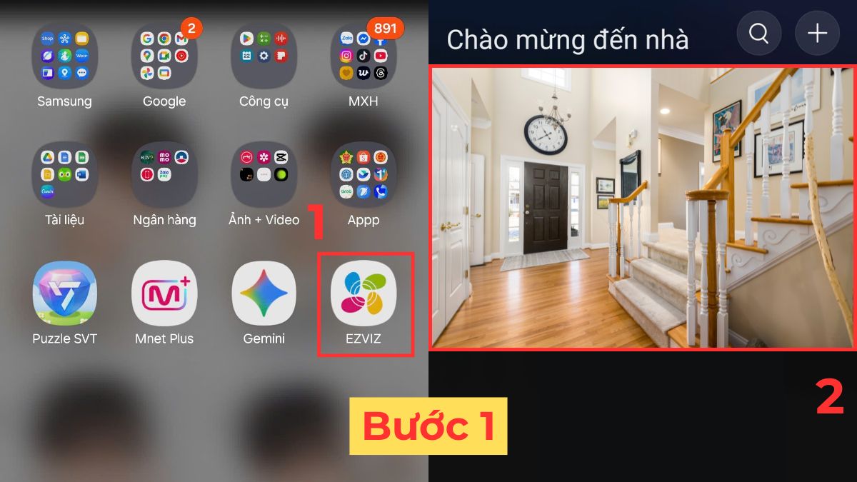 Chạy ứng dụng Ezviz