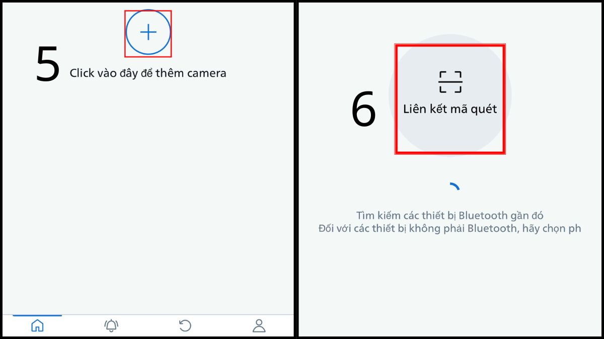 Quét mã liên kết camera