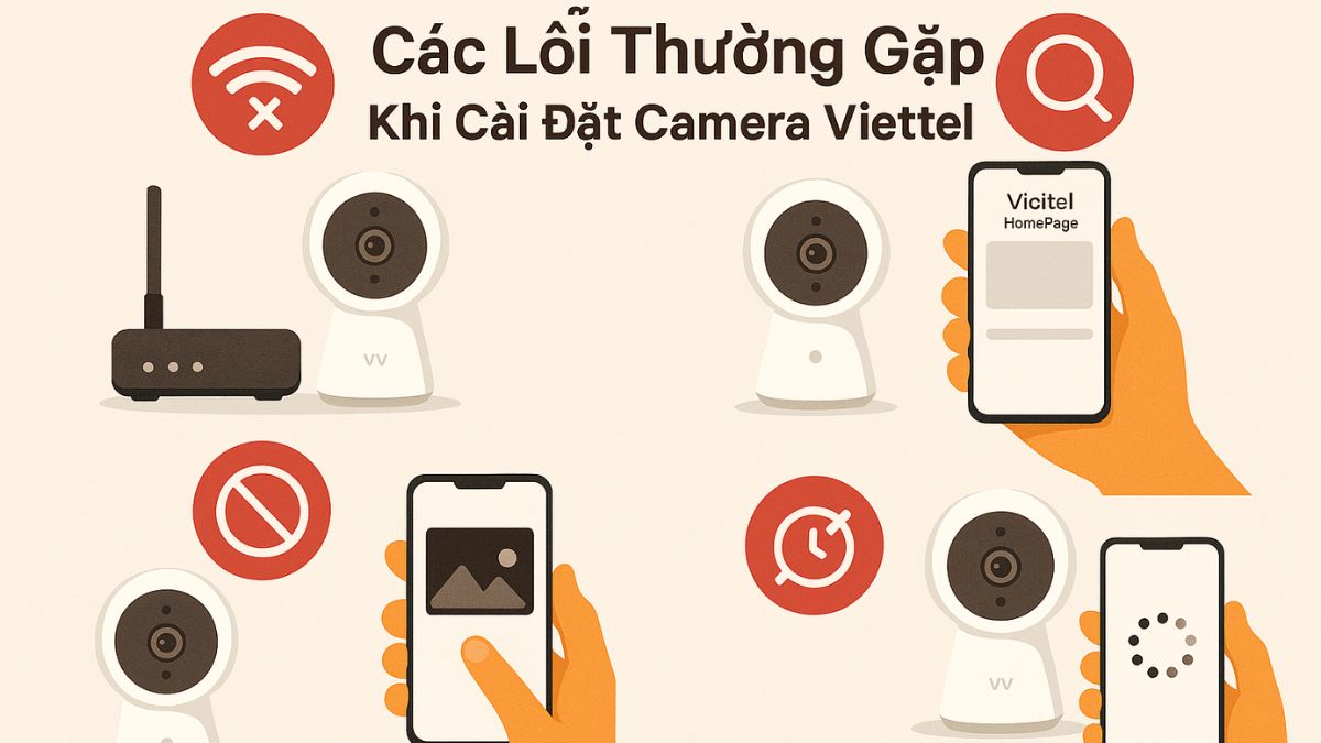 Một số lỗi thường gặp khi cài camera