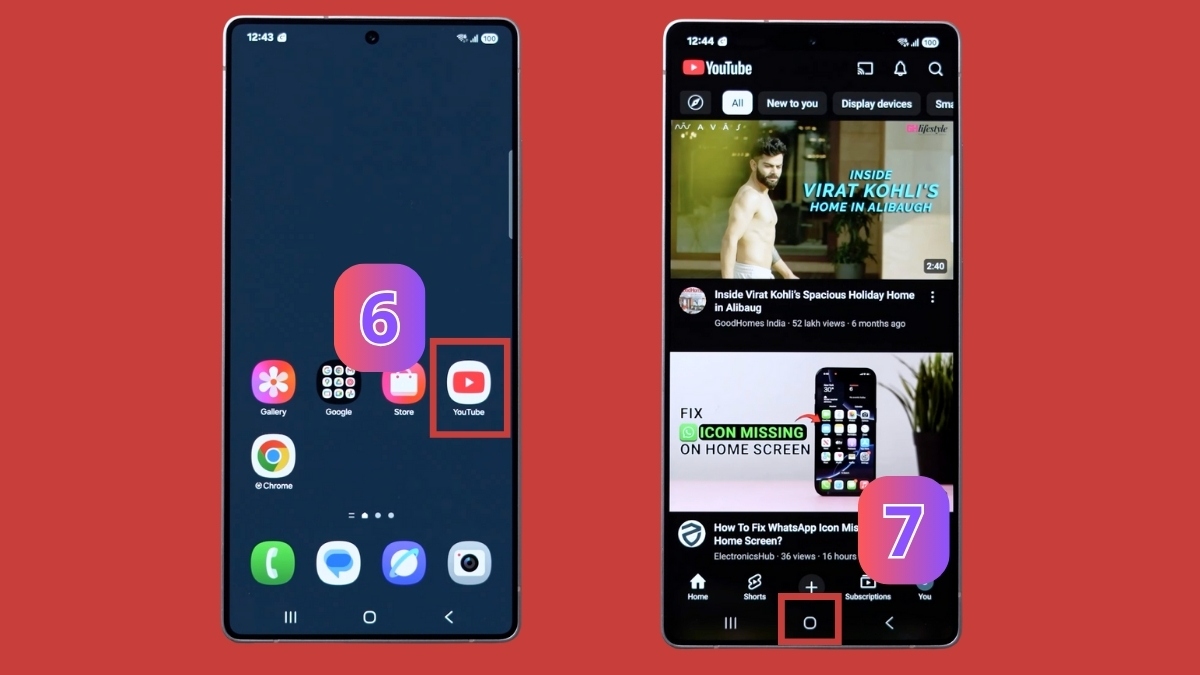 Khởi chạy ứng dụng Youtube