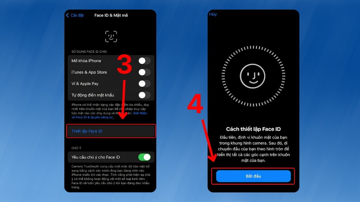 Thiết lập FaceID