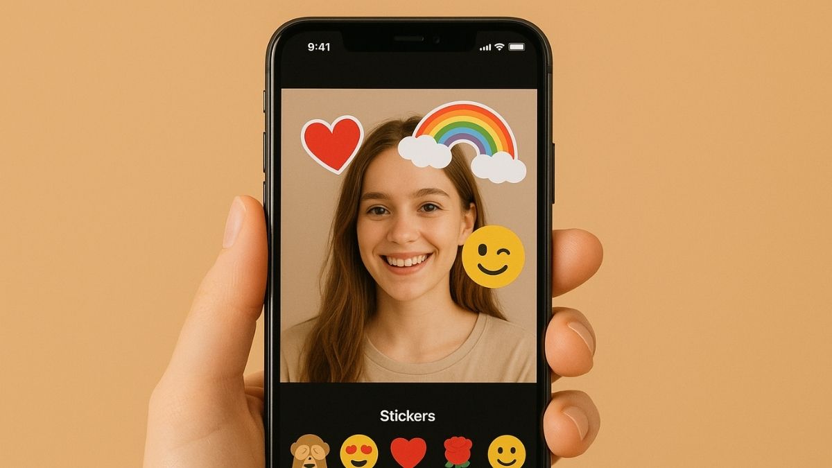 Sắp xếp sticker ở vị trí cân đối để tạo ra bức ảnh hài hòa