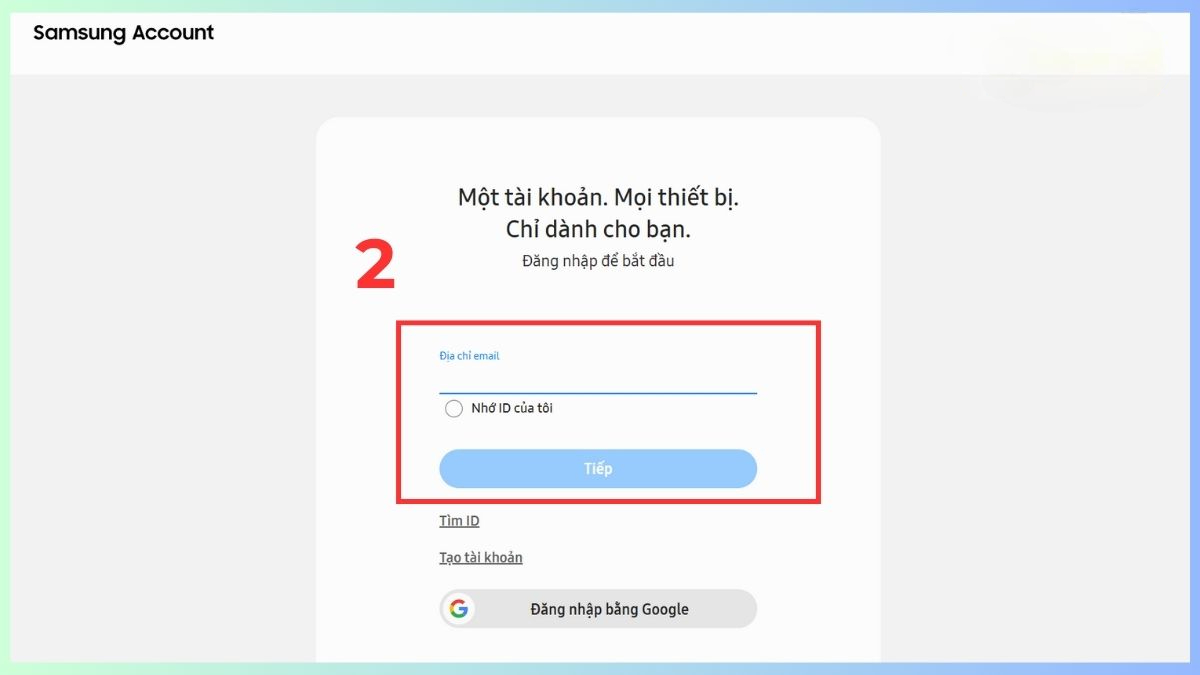 Nhập địa chỉ email