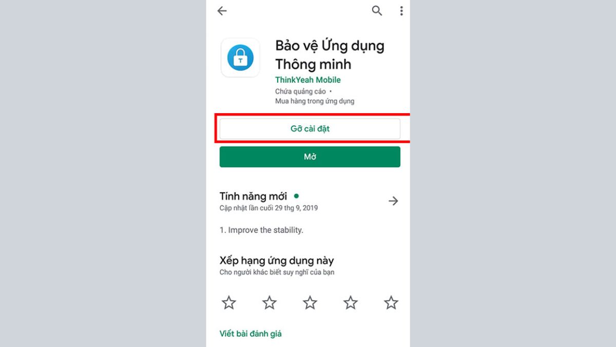 Gỡ App nếu bạn nhận ra điều gì đó không an toàn