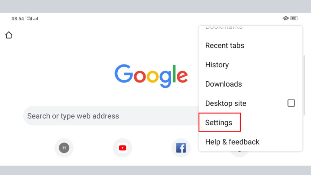 Vào Cài đặt trong ứng dụng Chrome