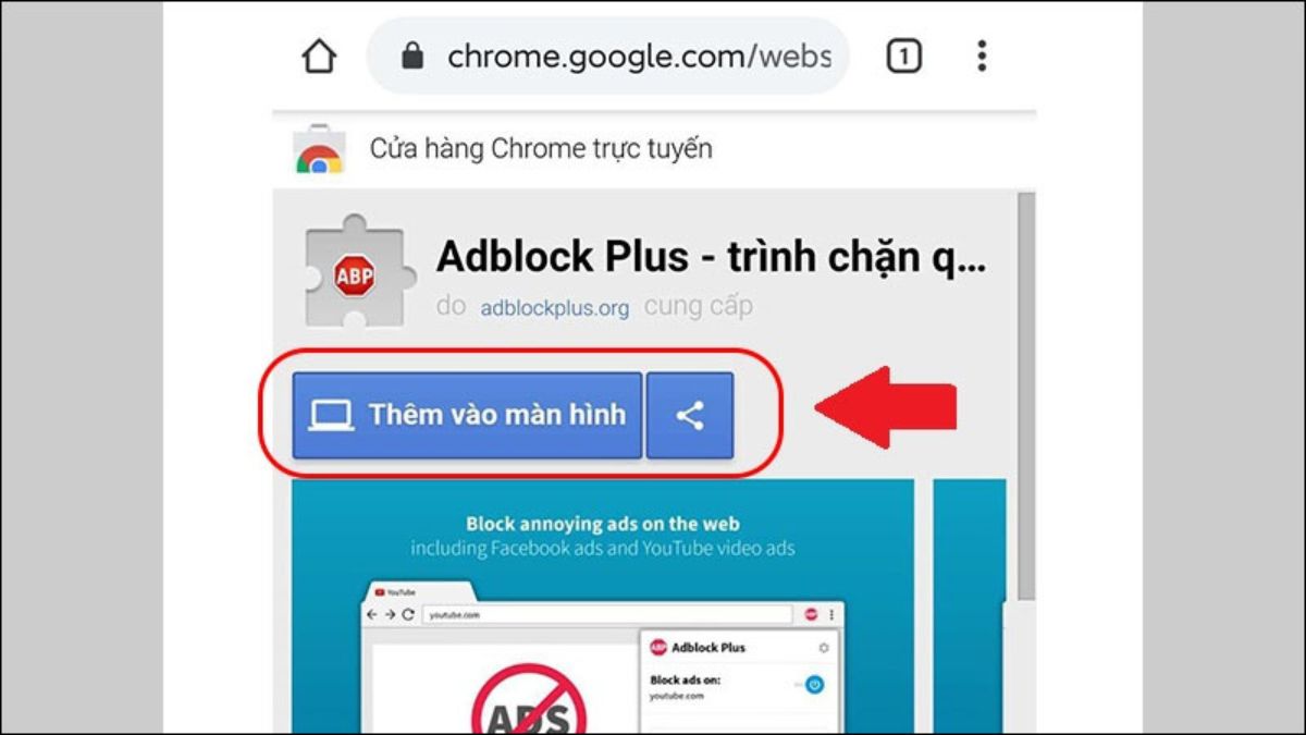 Sử dụng extension chặn quảng cáo trên điện thoại