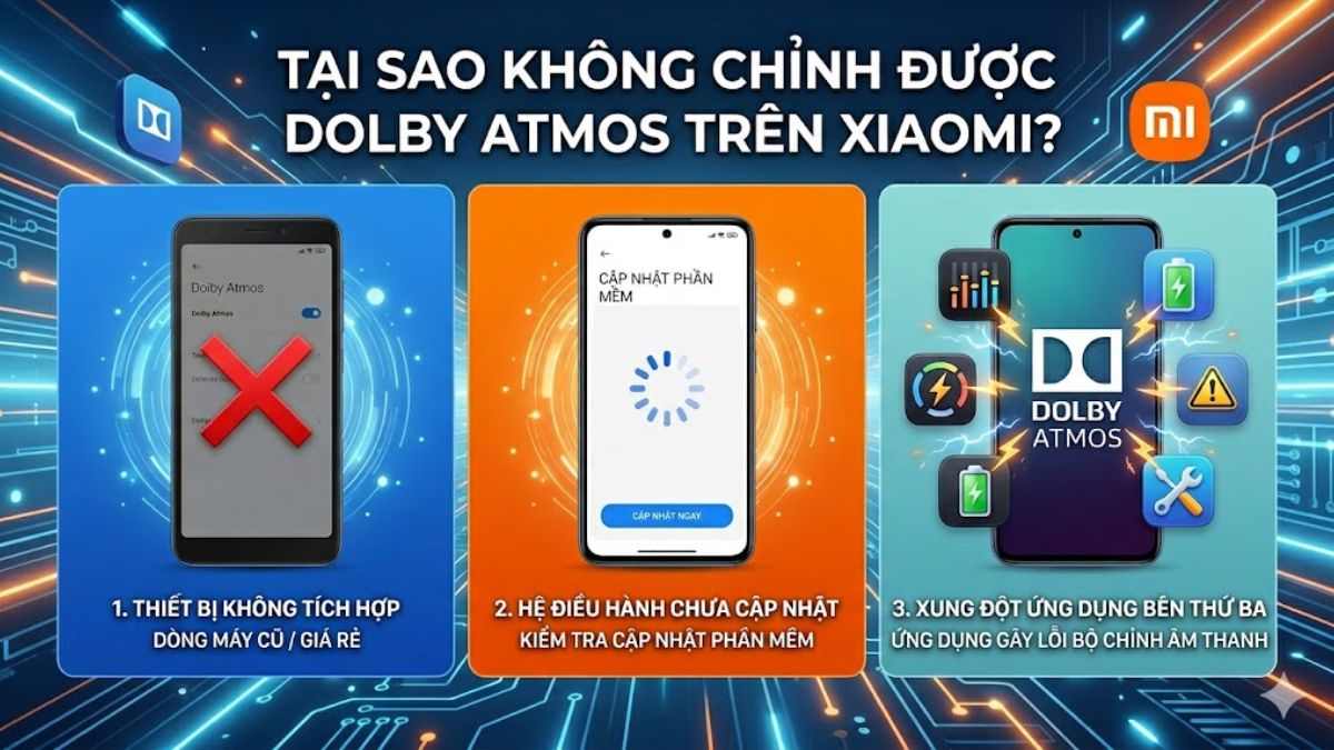 Nguyên nhân không chỉnh được Dolby Atmos trên Xiaomi