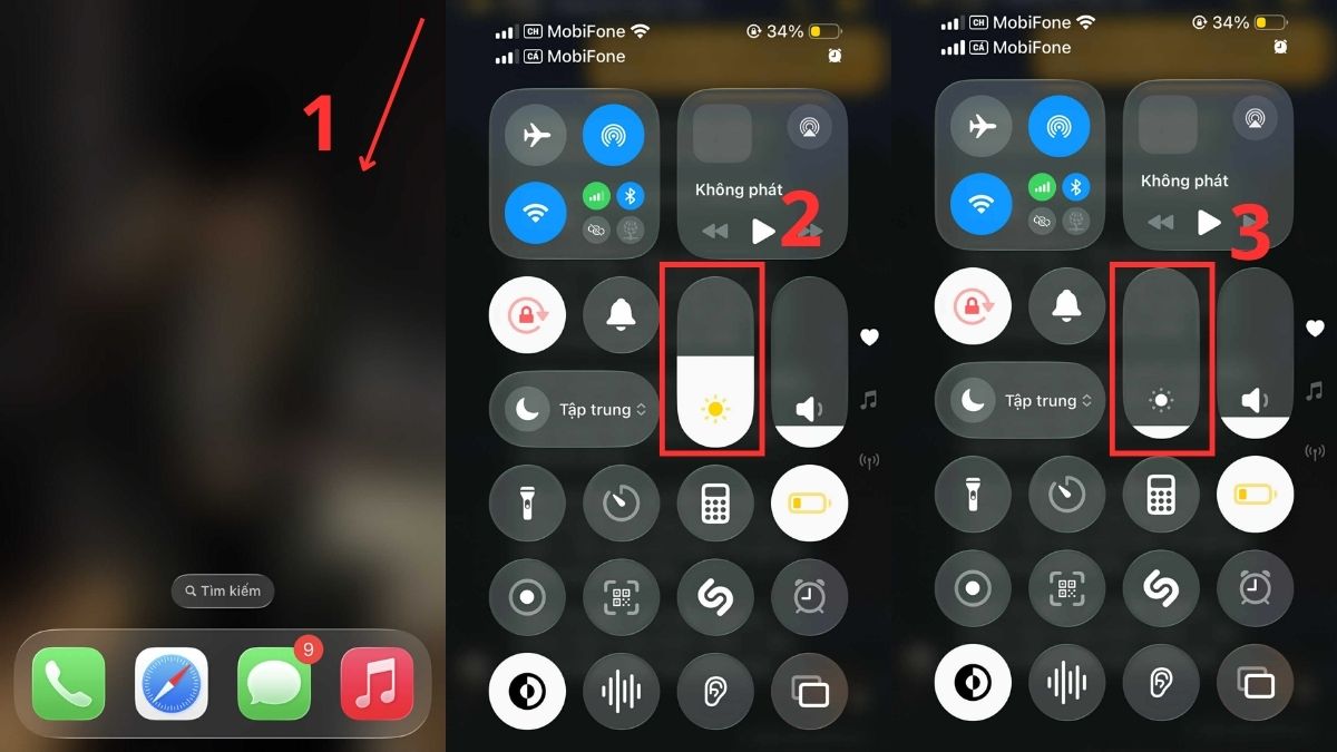 Truy cập Trung tâm điều khiển