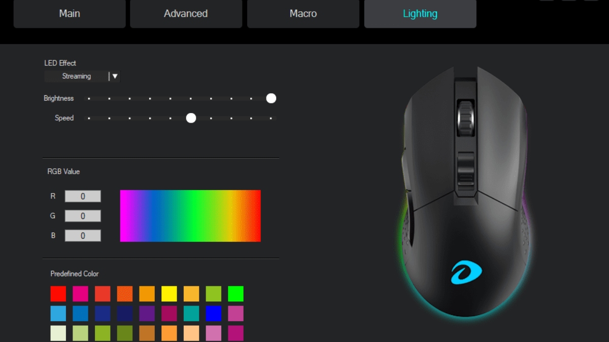 Thiết lập điều chỉnh LED RGB