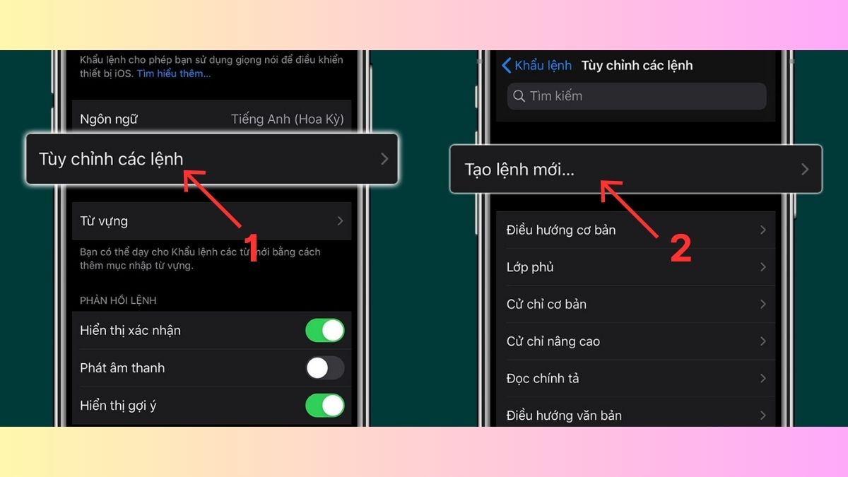 Tạo lệnh mới