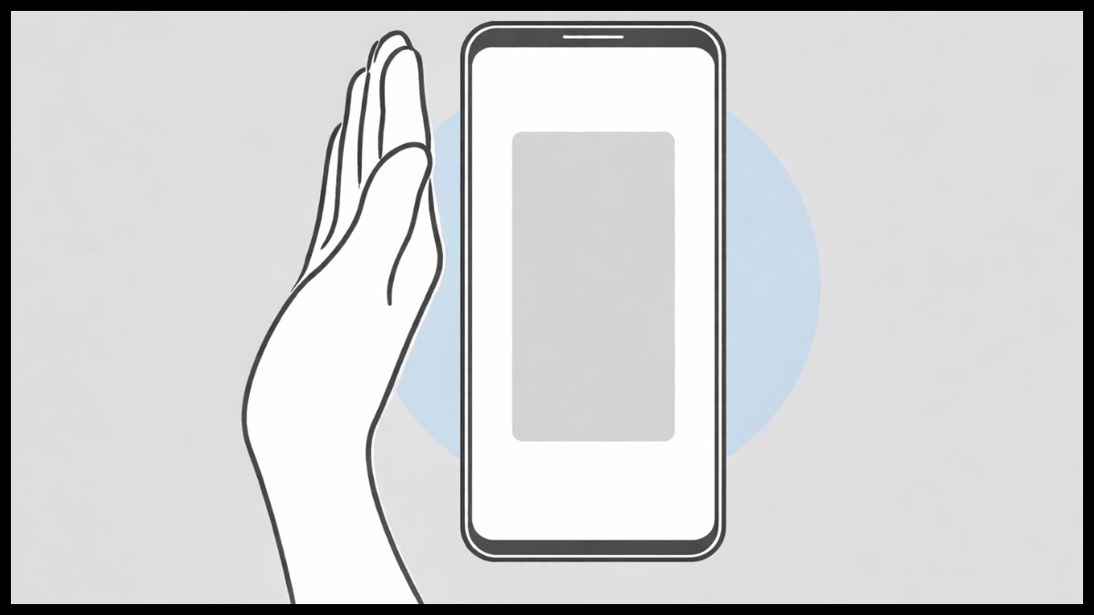 Mở giao diện và thực hiện cử chỉ vuốt lòng bàn tay để chụp