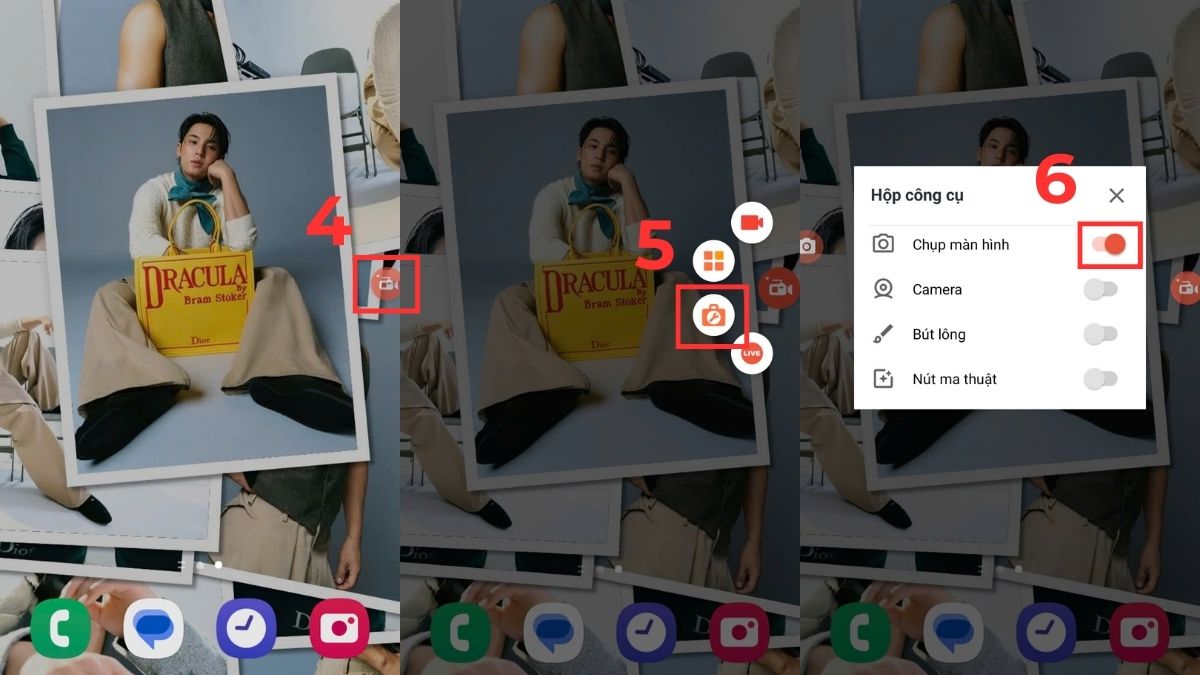 Thực hiện thao tác chụp màn hình bằng ứng dụng AZ Screen Recorder