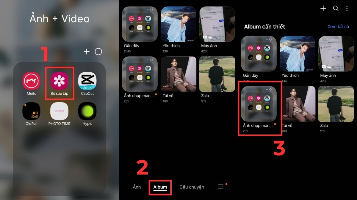 Ảnh chụp màn hình Samsung Galaxy A35 sẽ được lưu trong thư viện ảnh