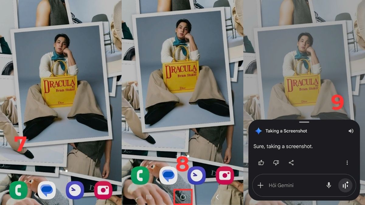 Thực hiện thao tác chụp màn hình Samsung Galaxy A35 bằng giọng nói