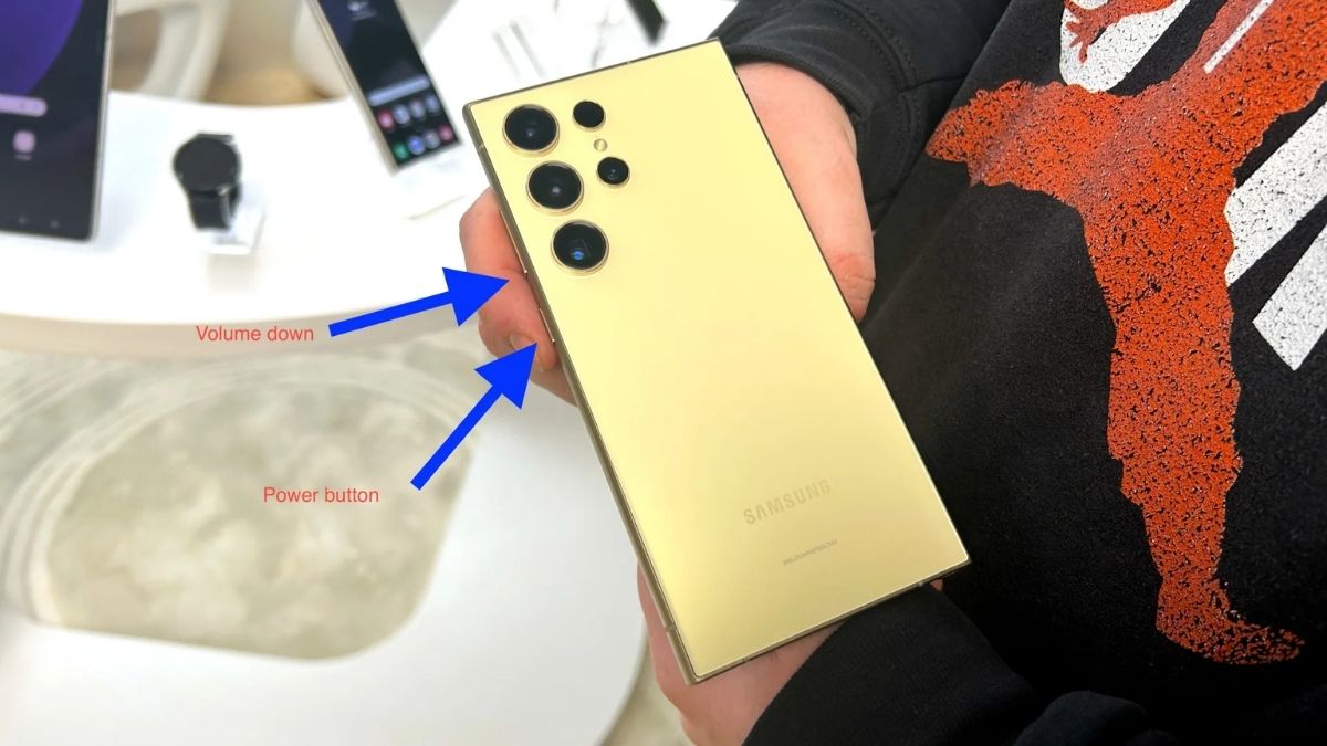 Chụp màn hình Samsung Galaxy S24 Ultra bằng tổ hợp phím cứng