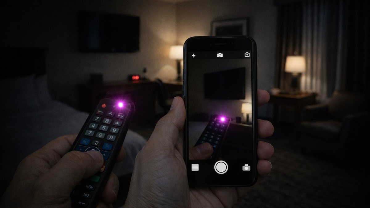 Dùng remote điều khiển thiết bị để phát hiện camera ẩn