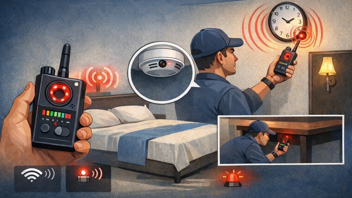 Sử dụng thiết bị check camera ẩn chuyên dụng