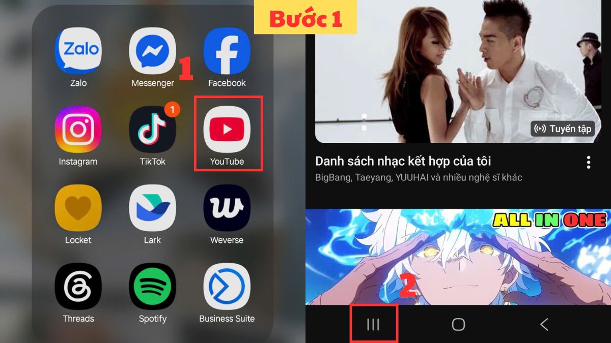 Sử dụng nút đa nhiệm