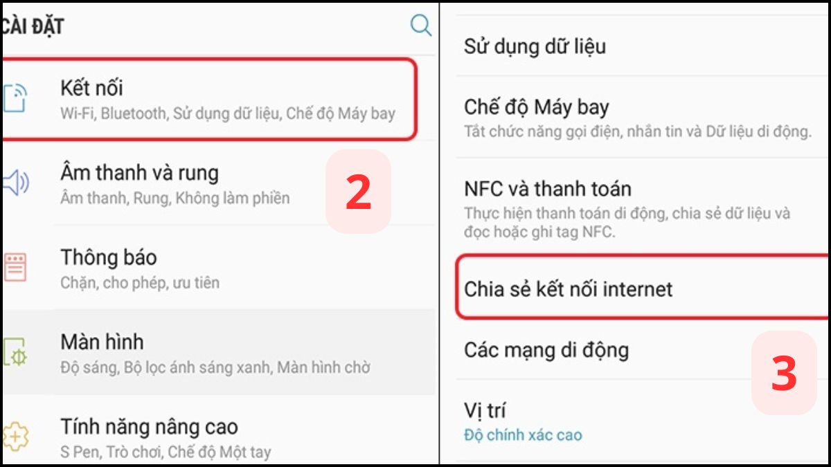 Chia sẻ kết nối internet