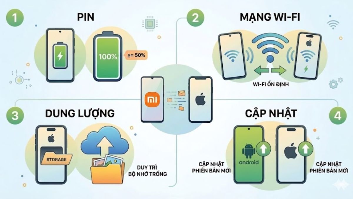 Những lưu ý trước khi chuyển dữ liệu từ Xiaomi qua iPhone