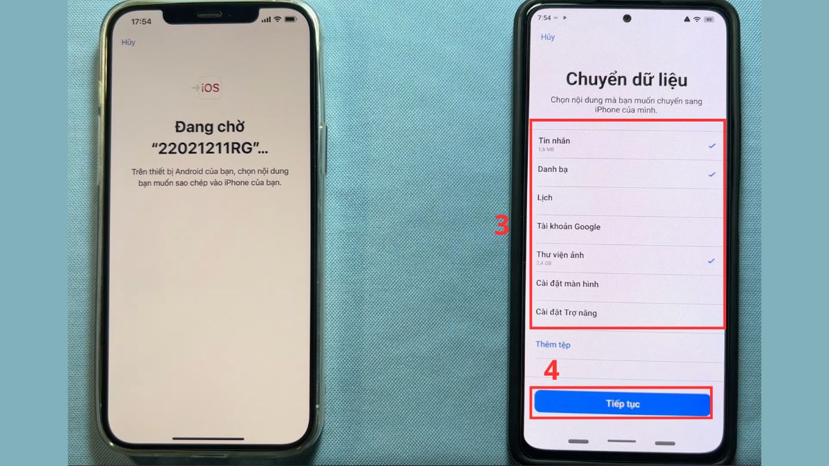 Chờ quá chuyển dữ liệu hoàn tất