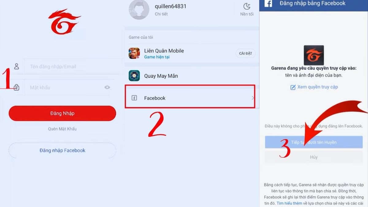 Cách đổi tài khoản Facebook qua Garena trong liên quân trên iPhone
