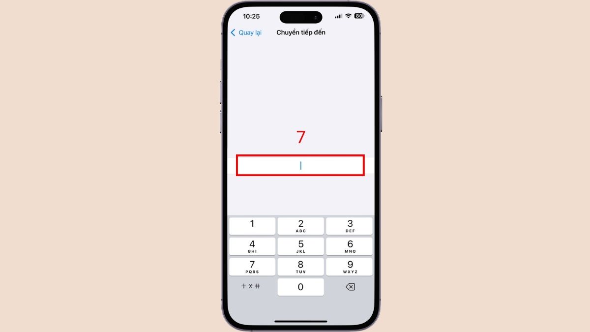 Tiến hành điền số điện thoại