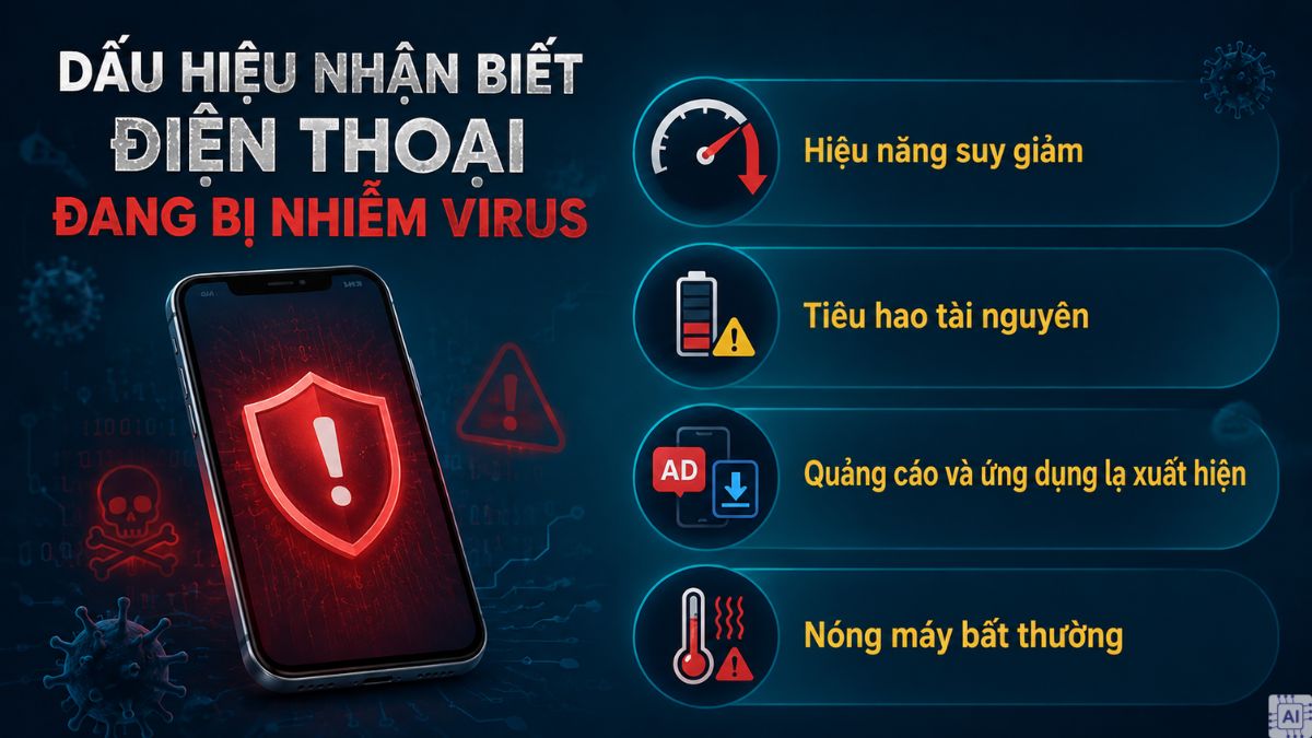 Nhận biết sớm dấu hiệu nhiễm virus để bảo vệ dữ liệu hiệu quả