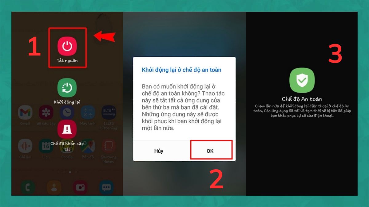 Khởi động điện thoại ở chế độ an toàn (Safe Mode)