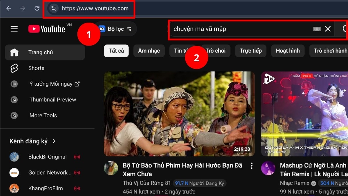 Tìm kênh Streamer bạn yêu hích