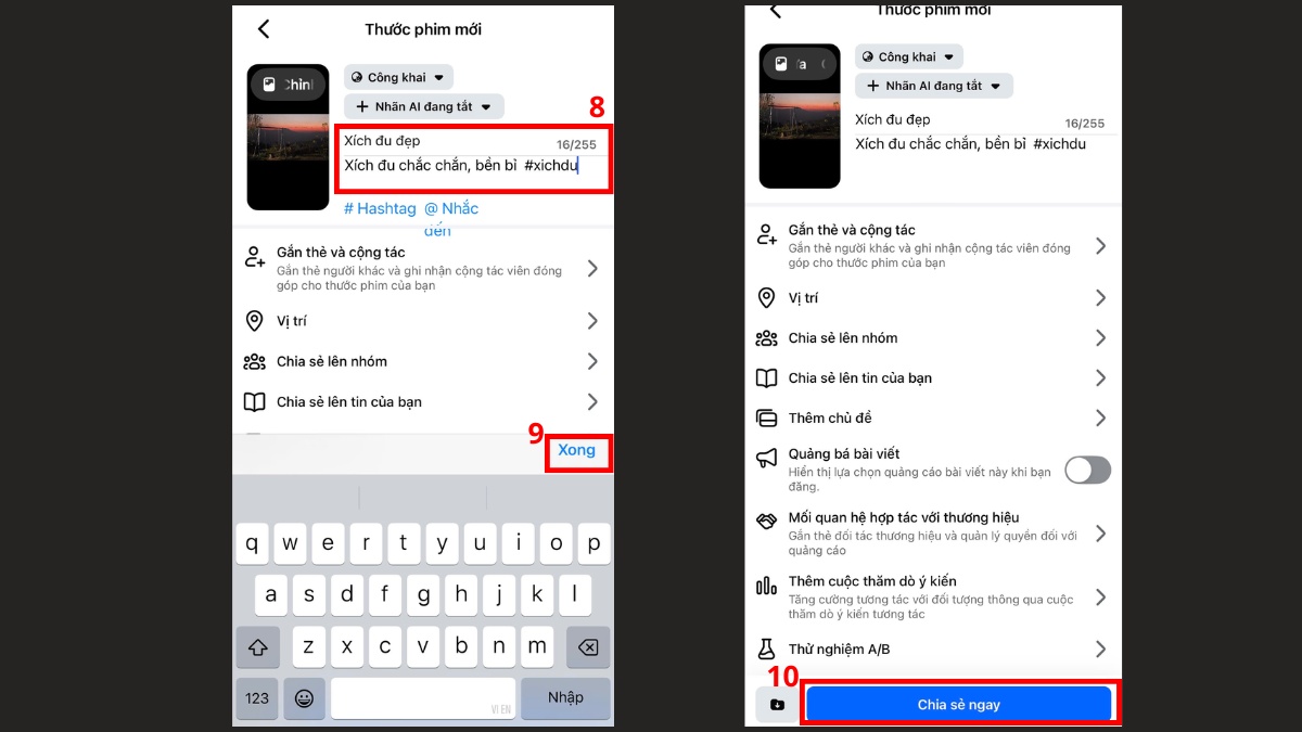 Đăng video Reel lên