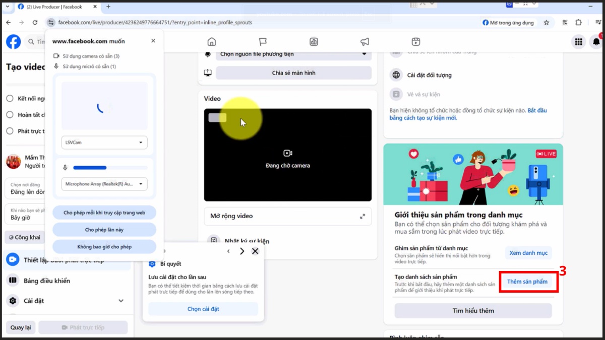 Nhấn Thêm sản phẩm