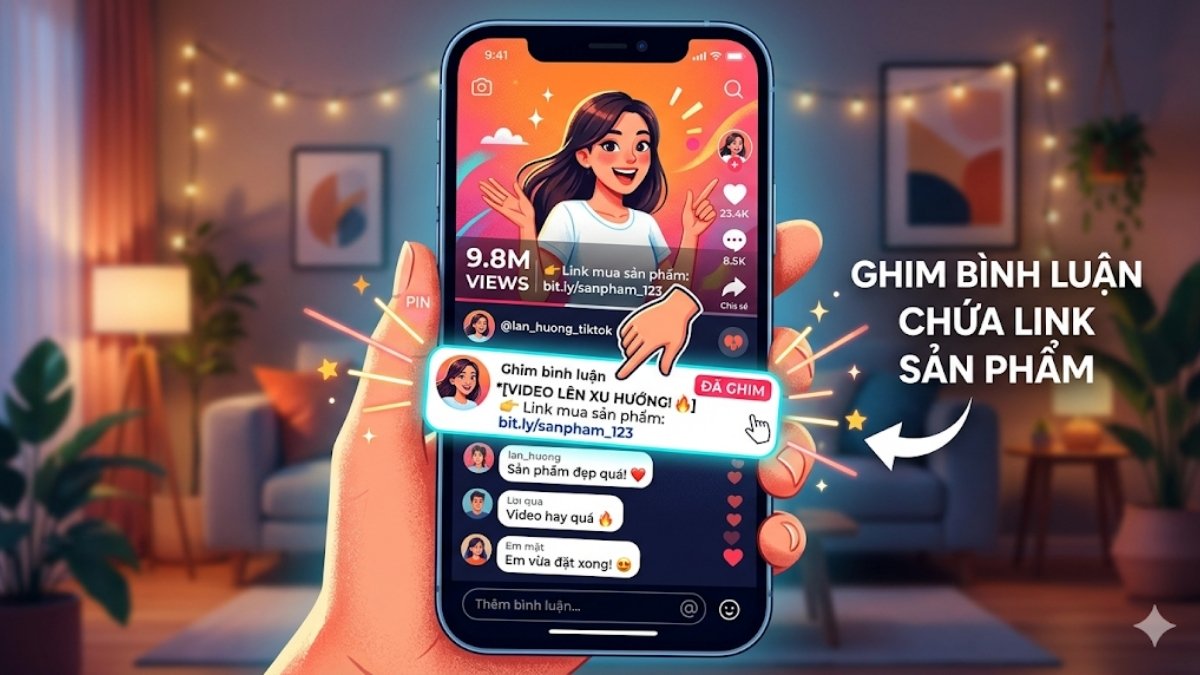 Ghim bình luận chứa link sản phẩm