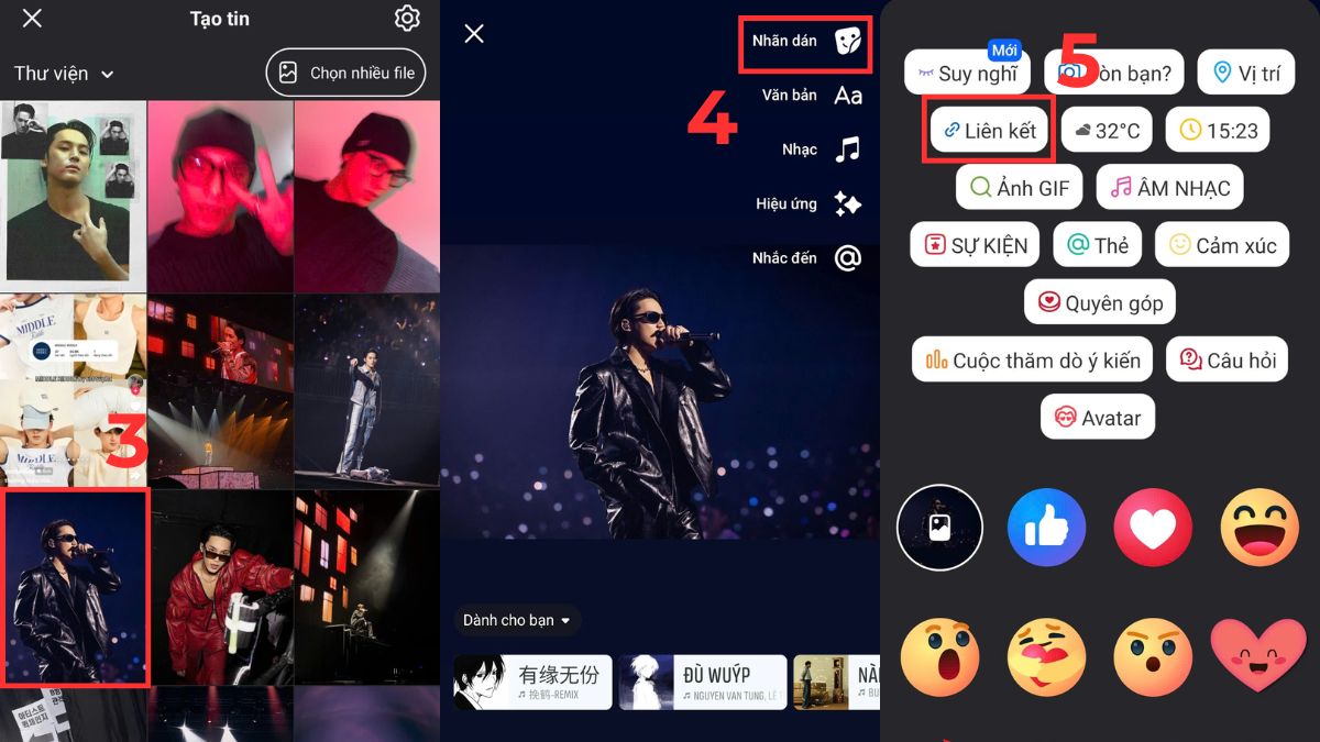 Tải hình ảnh hoặc video lên story và dán liên kết Locket