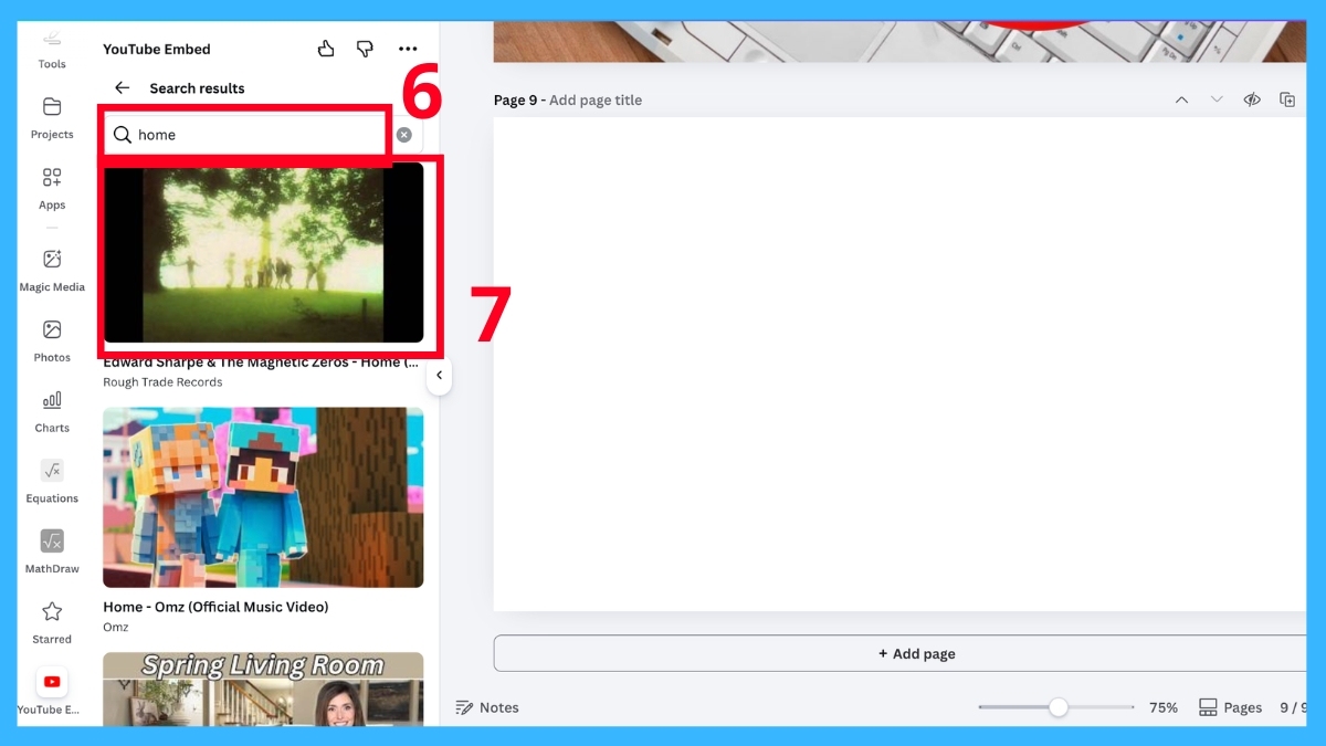 Nhập từ khóa và lựa chọn video phù hợp