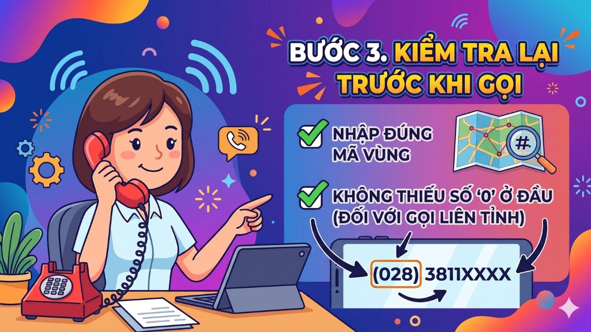 Kiểm tra lại trước khi gọi