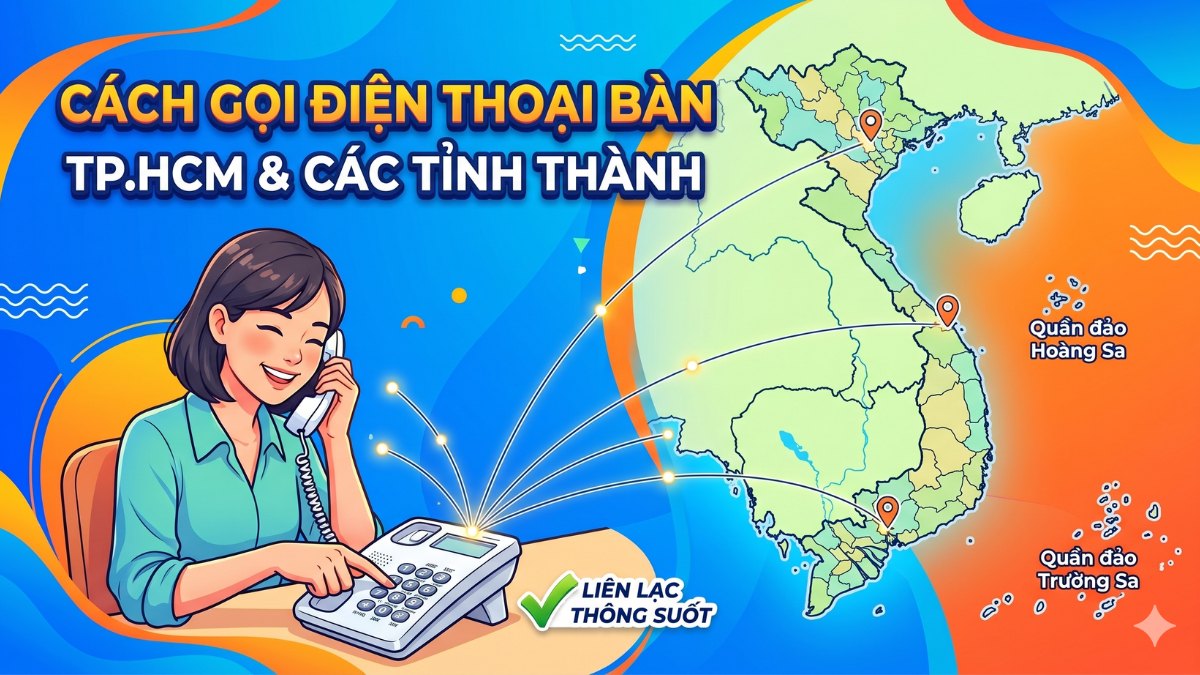 Cách gọi điện thoại bàn ở TP.HCM và các tỉnh thành khác
