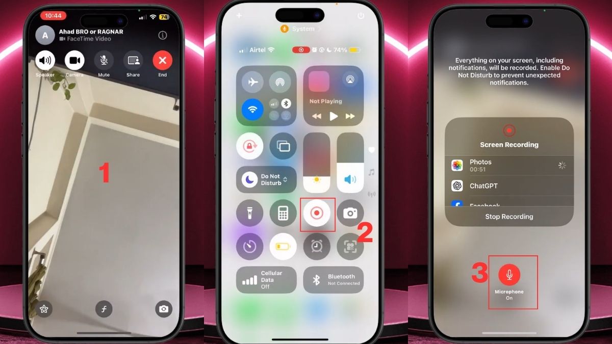 Thực hiện ghi âm cuộc gọi qua Facetime