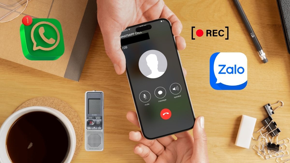 iPhone 15 chưa hỗ trợ ghi âm trực tiếp từ Zalo hay WhatsApp