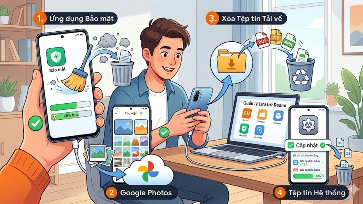 Sử dụng Redmi hiệu quả để hạn chế đầy bộ nhớ