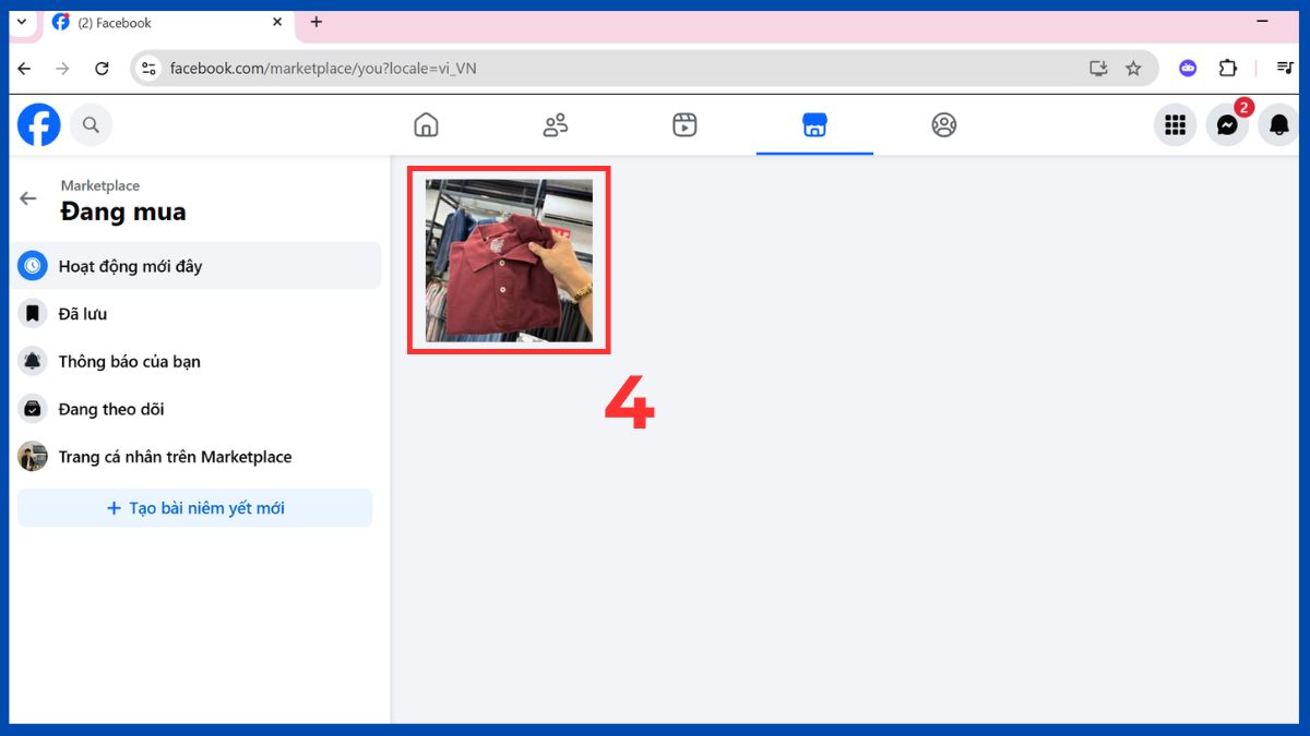 Tiếp tục nhấn chọn vào đơn hàng