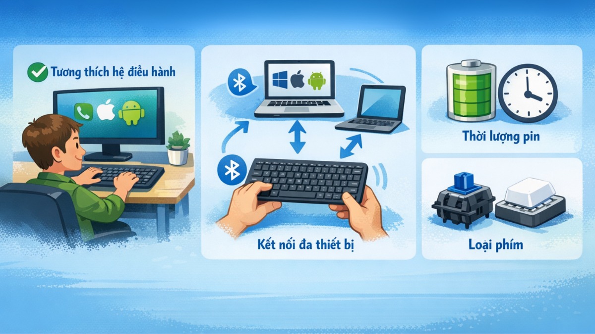 Mẹo chọn bàn phím Bluetooth phù hợp