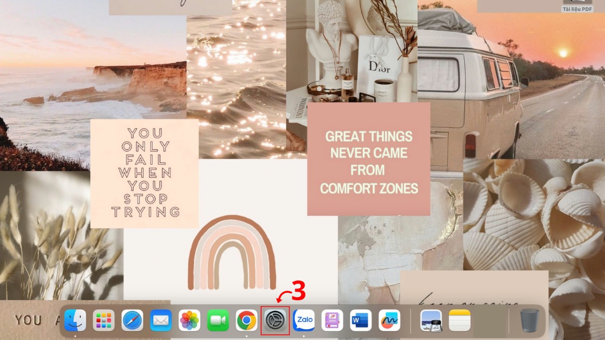 Nhấn vào biểu tượng Cài đặt hệ thống