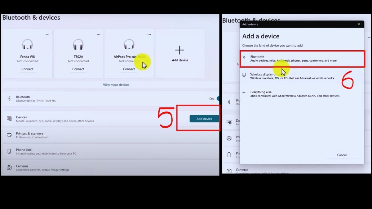 Thêm thiết bị ghép nối Bluetooth