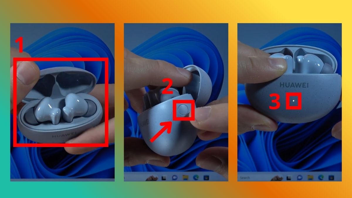 Khởi động hộp sạc tai nghe