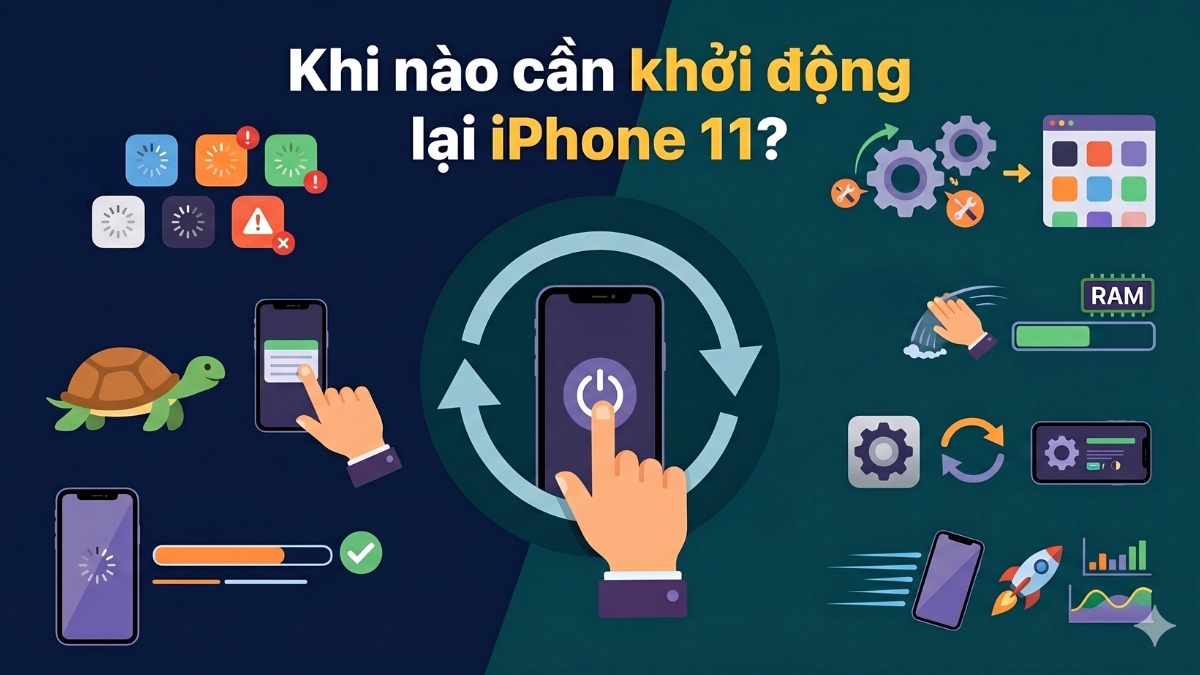 Thời điểm cần khởi động lại iPhone 11
