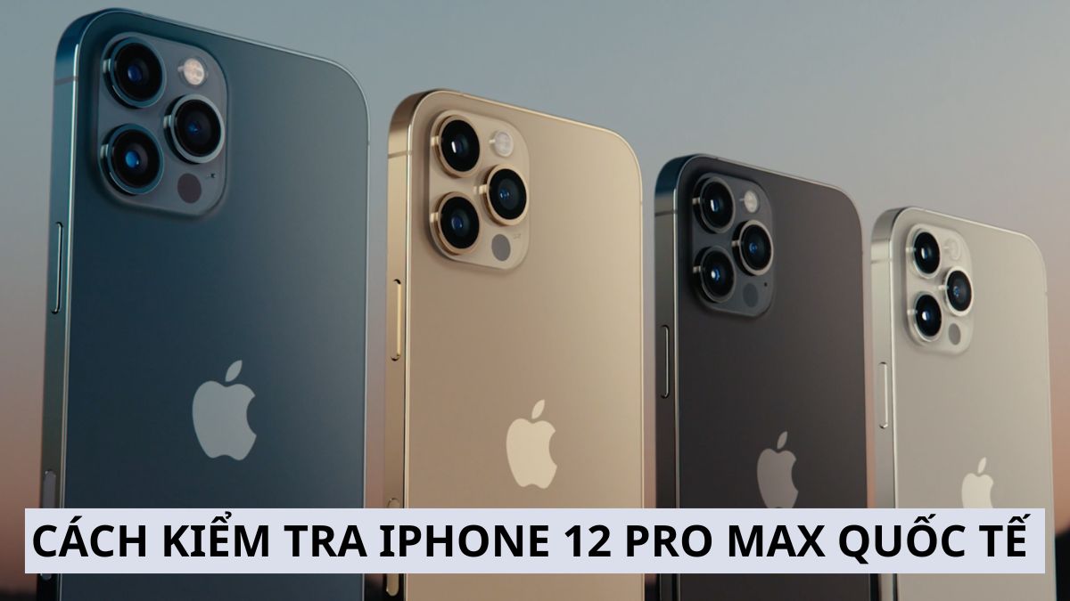 Cách kiểm tra iPhone 12 Pro Max quốc tế chính hãng, nhanh chóng
