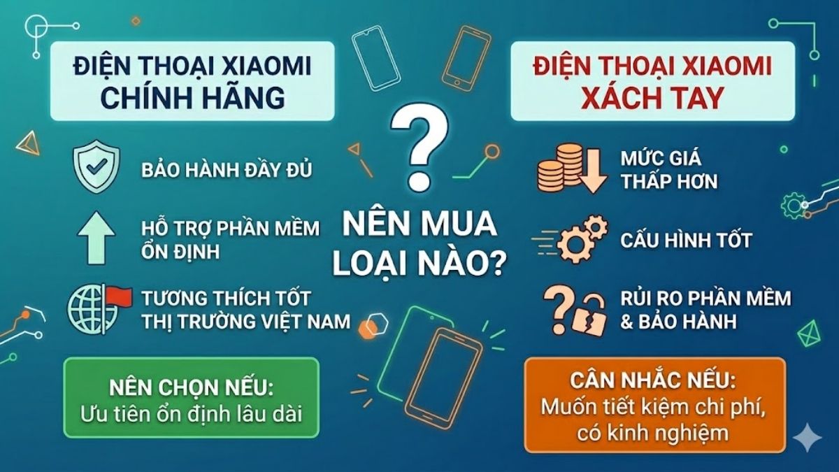 So sánh việc mua Xiaomi chính hãng và hàng xách tay