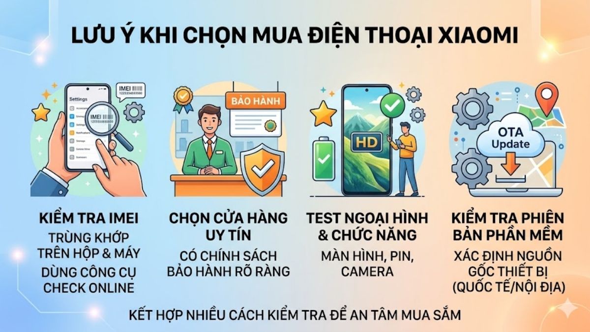 Những điều cần lưu ý khi chọn mua điện thoại Xiaomi